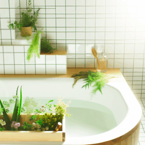 Baños de asiento para hemorroides con plantas