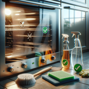 How to clean a glass oven door without scratching it