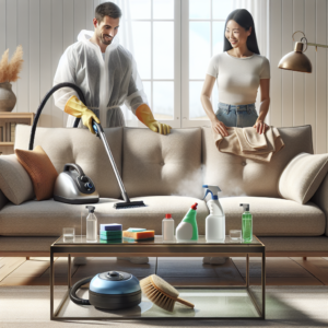 How to clean a fabric sofa without a machine